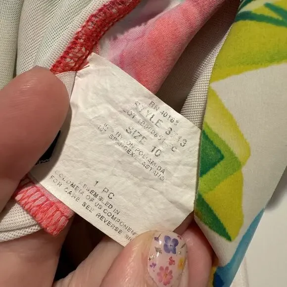 Miraclesuit Slimming Support Floral Tankini Top Underwire Size 10 - Picture 4 of 6